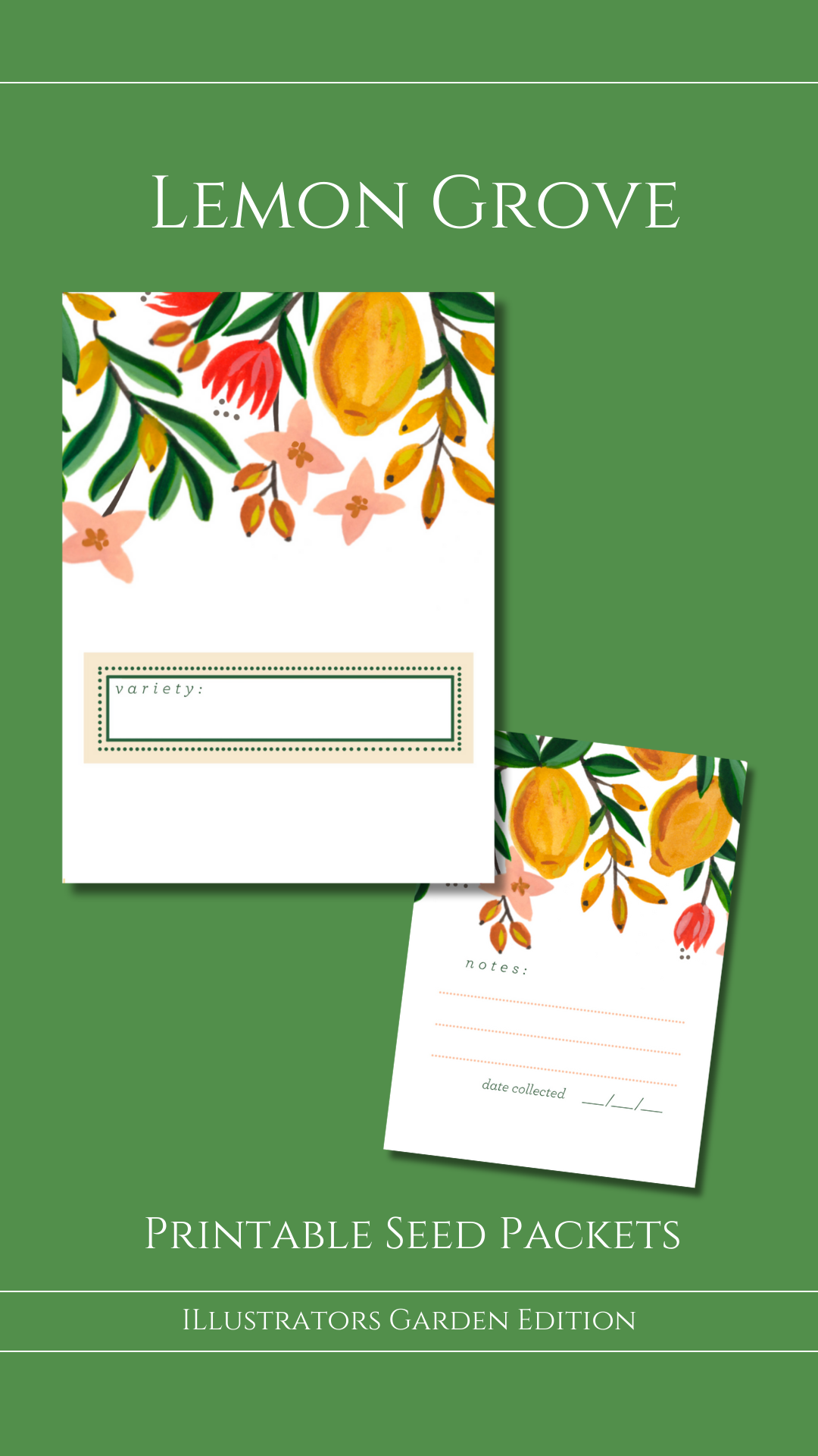 Printable Seed Packets Collection Two