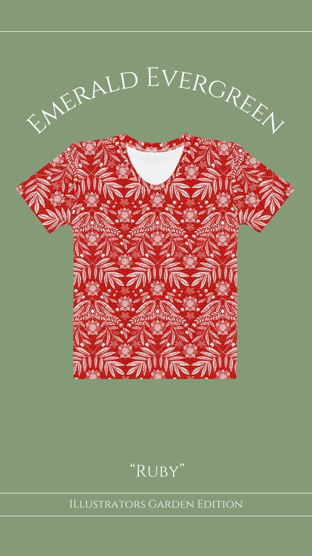 Emerald Evergreen T-shirt in Ruby