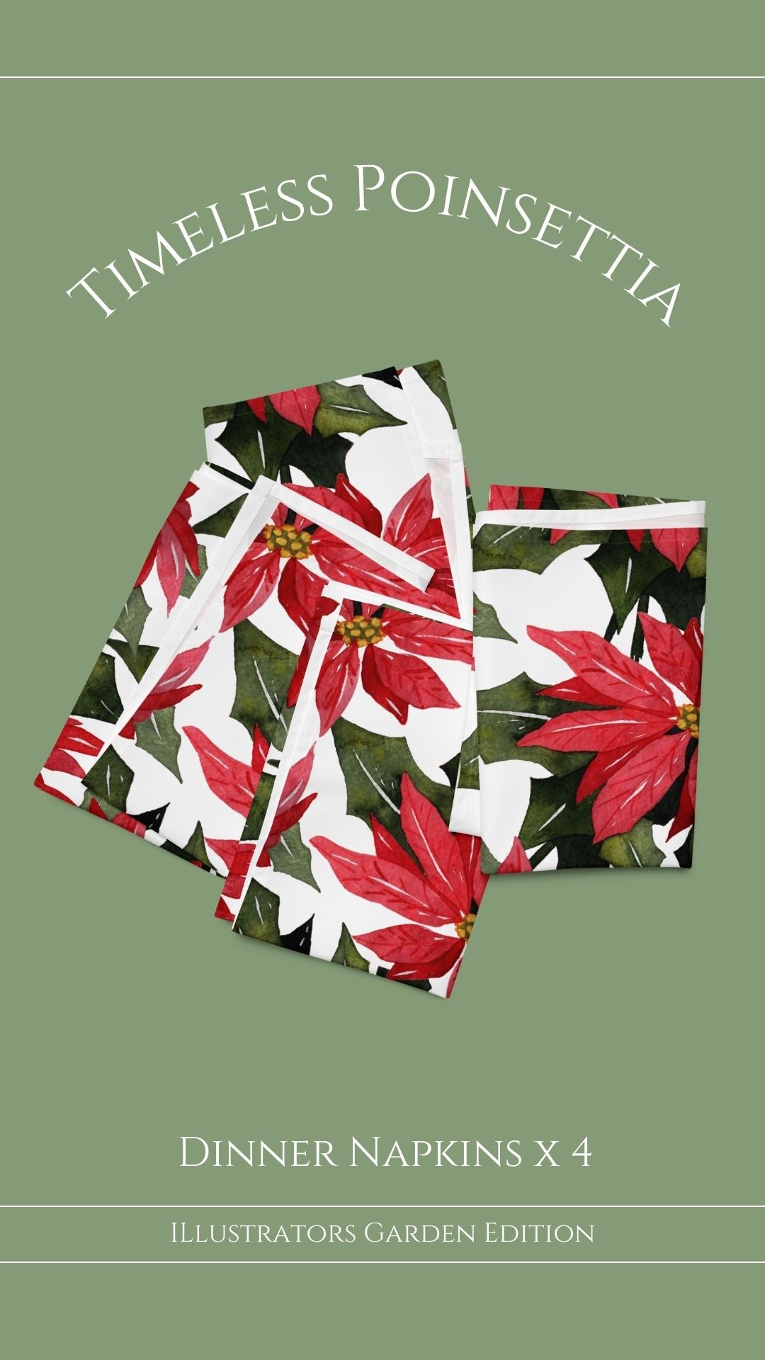 Timeless Poinsettia Cloth Napkin Set