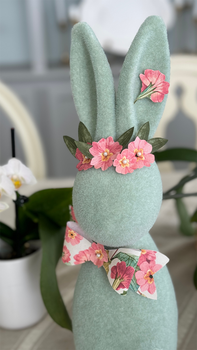 Vintage Flower Decor Printable for Viral Flocked Bunny
