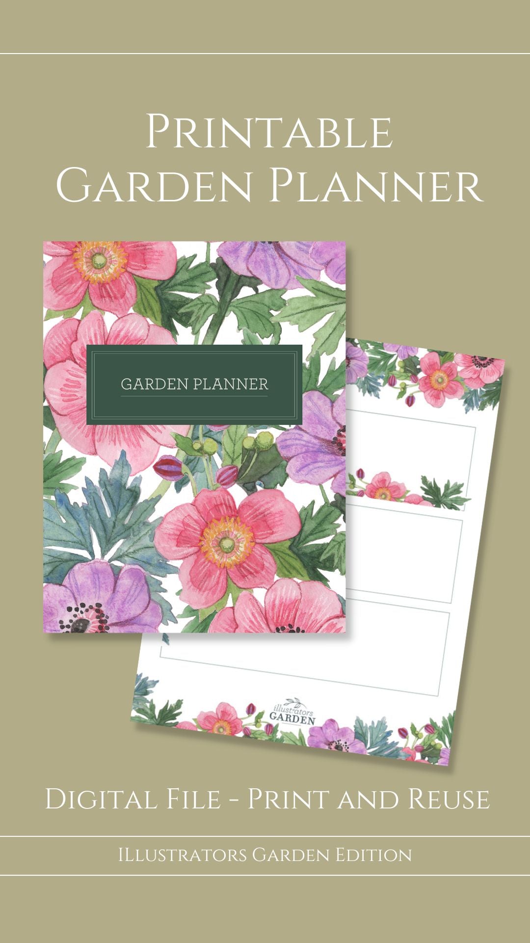 Anemone Printable Digital Garden Planner